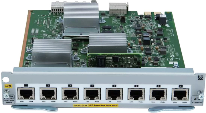 Модуль Ethernet HP Aruba 8‑port 1/2.5/5/10GBASE‑T PoE+ MACsec v3 zl2 (J9995A) - зображення 2