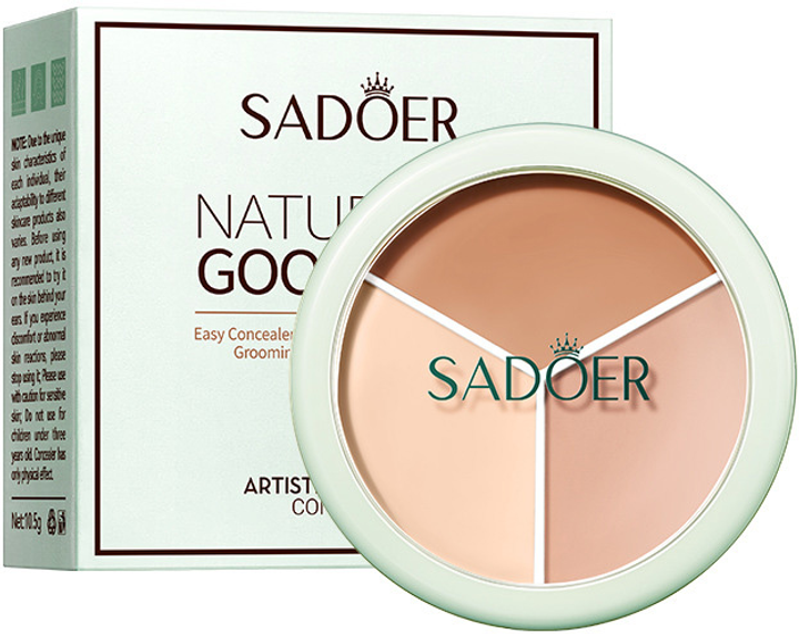 Акція на Консилер для контурингу обличчя Sadoer Contouring and Lifting Artistic Three-Color Concealer 10.5 г від Rozetka