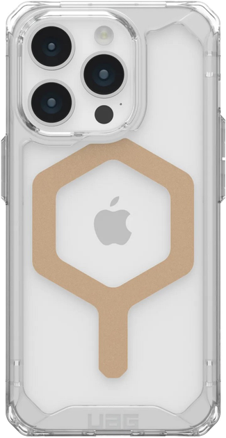 Панель Urban Armor Gear Plyo для iPhone 15 Pro з MagSafe Transparent/Gold (840283909603) - зображення 1