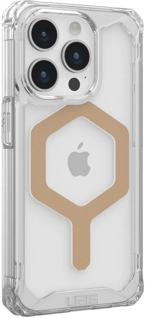 Etui Urban Armor Gear Plyo do iPhone 15 Pro z MagSafe Transparent/Gold (840283909603) - obraz 3