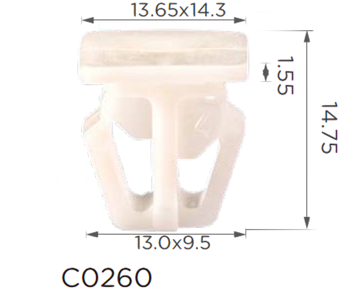 Крепление молдингов/порог Honda, Acura (75306SV1A01, 75306-SV1-A01, 15196) - изображение 1