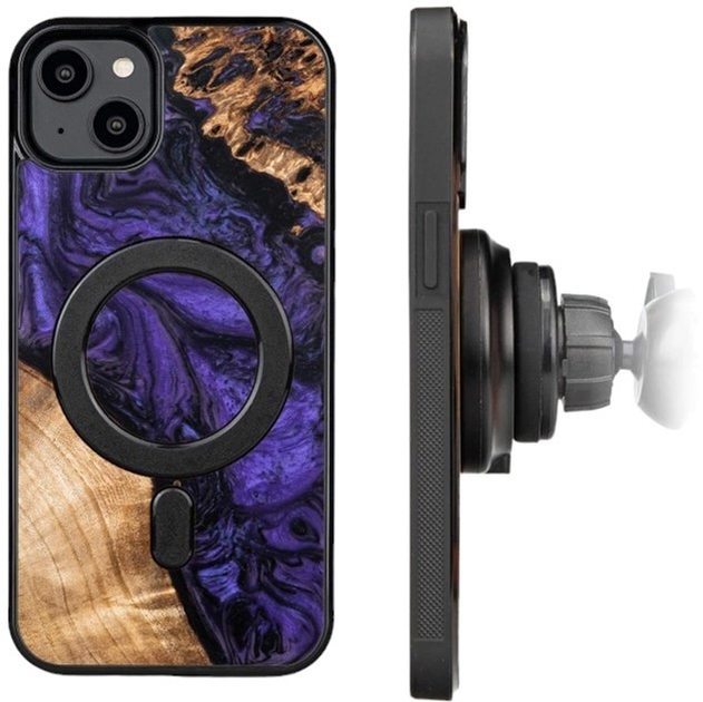 Etui Bewood Unique Orange do iPhone 15 Plus z MagSafe Purple/Black (5907511793054) - obraz 2