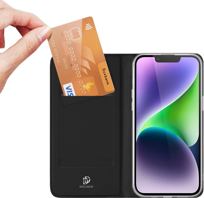 Чохол-книжка Dux Ducis Skin Pro для iPhone 15 Black (6934913025352) - зображення 8