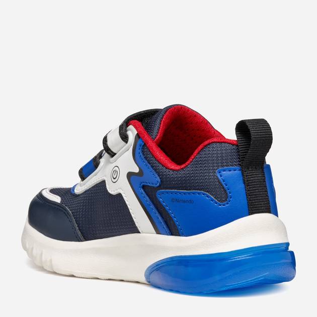 Buty sportowe chłopięce Geox J Ciberdron Boy Super Mario J46LBI054FUC4226 32 Ciemnogranatowe (8056206923218) - obraz 4