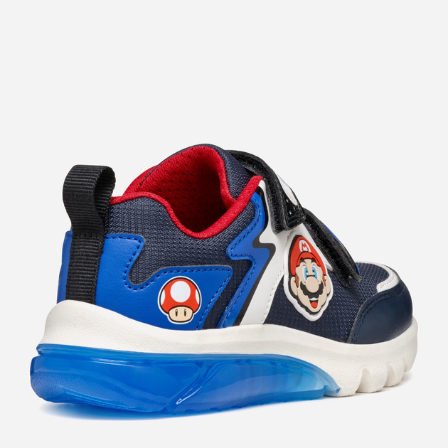 Buty sportowe chłopięce Geox J Ciberdron Boy Super Mario J46LBI054FUC4226 32 Ciemnogranatowe (8056206923218) - obraz 5