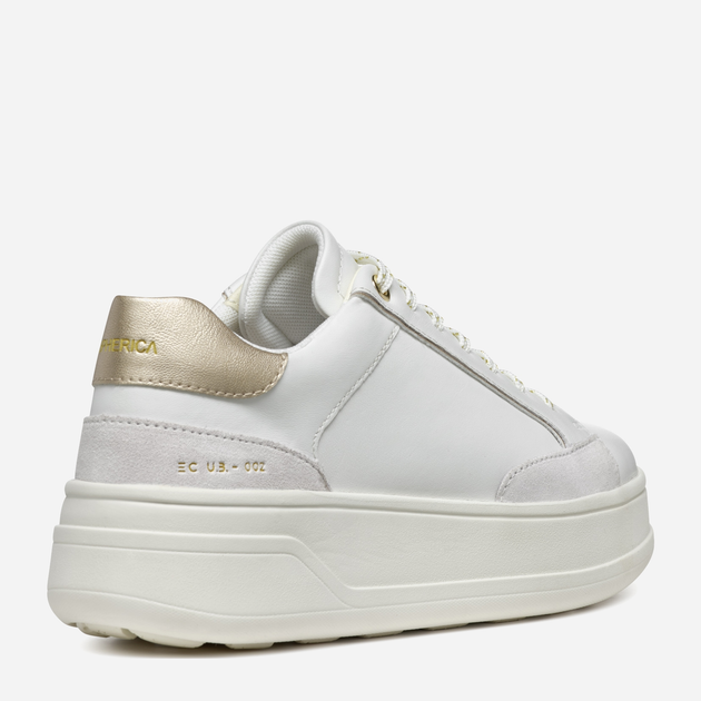 Sneakersy damskie na platformie Geox D Spherica Ecub-2 D46WVE08522C1000 41 Białe (8056206910522) - obraz 4