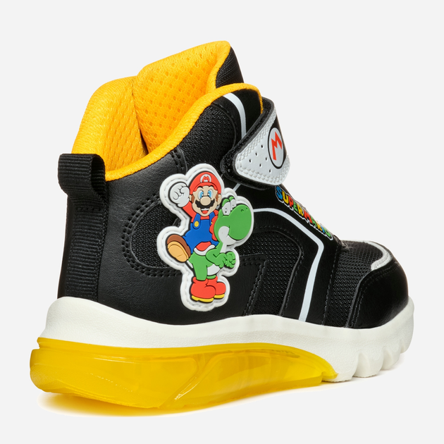 Дитячі черевики для хлопчика Geox J Ciberdron Boy Super Mario J46LBJ054FUC0054 26 Чорні (8056206923300) - зображення 4