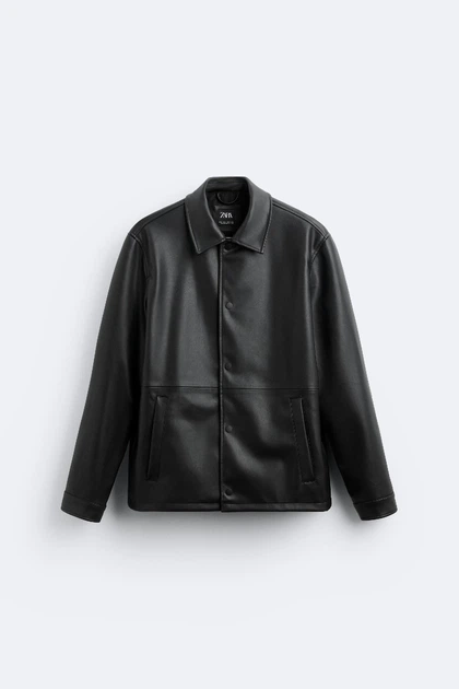 Куртка зі штучної шкіри Zara XL чорний 8281/345/800 – Брендовий