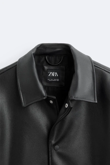 Куртка зі штучної шкіри Zara XL чорний 8281/345/800 – Брендовая