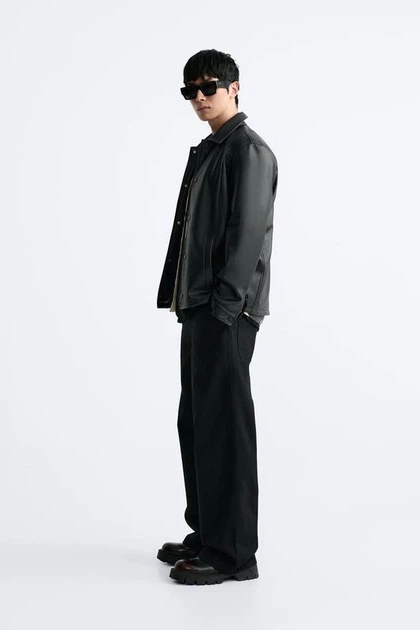 Куртка зі штучної шкіри Zara XL чорний 8281/345/800 – Брендовий