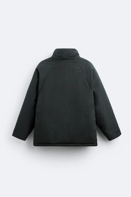 Куртка утеплена стьобана Zara M сіро-зелений 6518/501/518 - зображення 9
