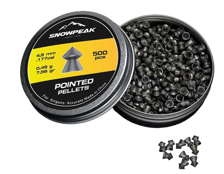 Пули Snow Peak Pointed 0,49 г (500 шт.) - изображение 1