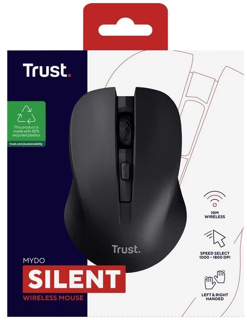 Комп'ютерна миша TRUST MYDO SILENT WL бездротова Black (Чорна) (ERC-25084_TRUST) - зображення 8