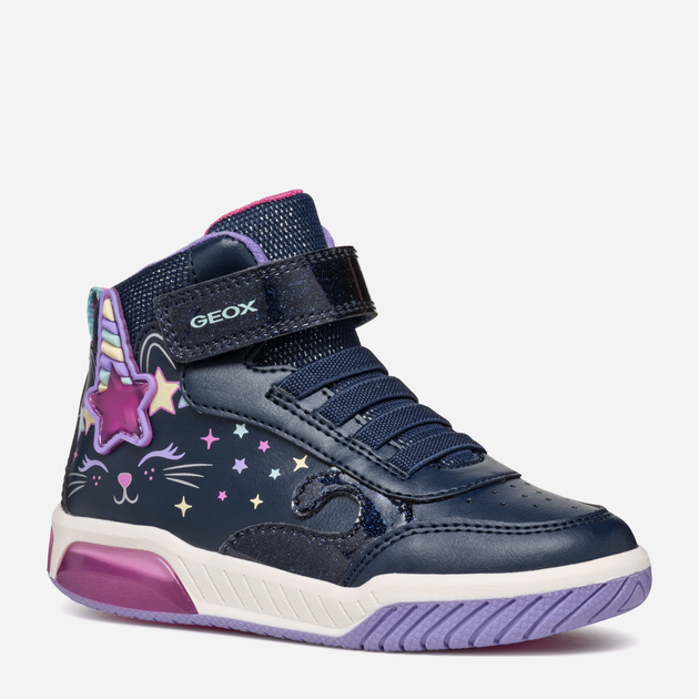 Sneakersy dziecięce dla dziewczynki wysokie Geox J Inek Girl J46ASB0BCKCC4243 34 Granatowe (8056206891036) - obraz 3