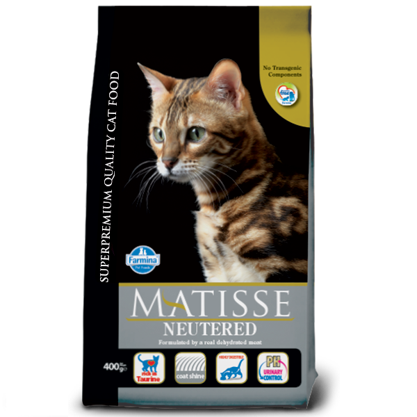 Сухой корм Farmina Matisse Neutered Chicken для стерилизованных кошек, с курицей, 400 г (*) - Фото 1 Сухой корм Farmina Matisse Neutered Chicken для стерилизованных кошек, с курицей, 400 г (*) - изображение 1