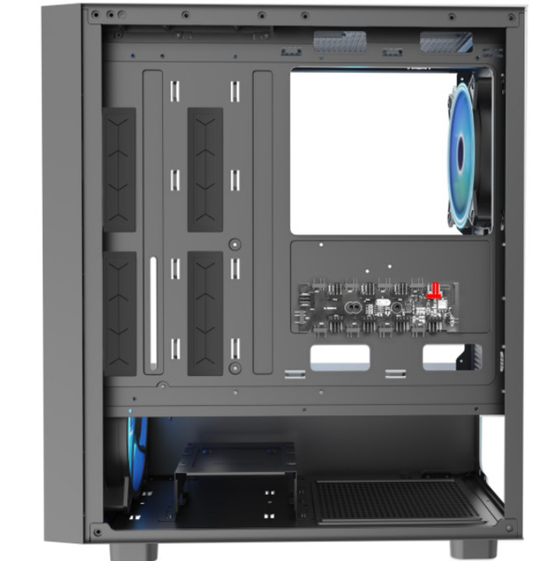 Корпус для комп'ютера Modecom BREEZE USB 3.0x2 USB-Cx1 ARGB без БЖ ATX Black (AT-BREEZE-MG-ARGB-10-0000) - Фото 4 Корпус для комп'ютера Modecom BREEZE USB 3.0x2 USB-Cx1 ARGB без БЖ ATX Black (AT-BREEZE-MG-ARGB-10-0000) - зображення 4