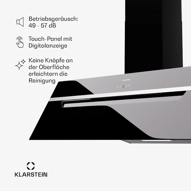 Вытяжка для кухни Klarstein BigBite 90 A++ Сенсорная вытяжка с фильтром 305 м³/ч - изображение 7