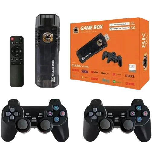 Приставка игровая с джойстиками беспроводными TV STICK 5G 9402, черная - Фото 1 Приставка игровая с джойстиками беспроводными TV STICK 5G 9402, черная - изображение 1
