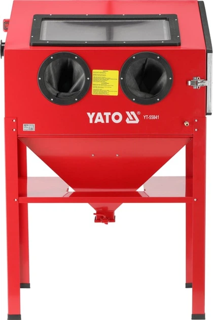 Піскоструйна камера YATO 220 л, електр. 230 В, 0.27-0.82 МПа, спож. пов. 424-707 л/хв, 138х94х58 см (YT-55841) - зображення 3