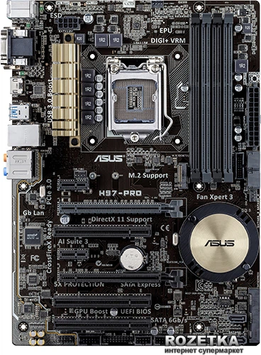 Материнская плата Asus H97-PRO (s1150, Intel H97, PCI-Ex16) – фото