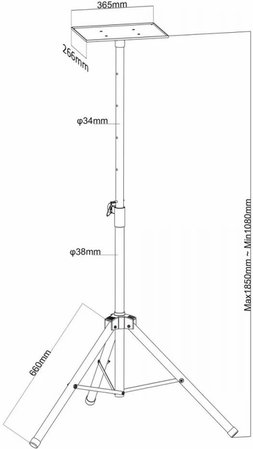 Портативна підставка для проектора Maclean MC-953 (5902211128267) - зображення 8