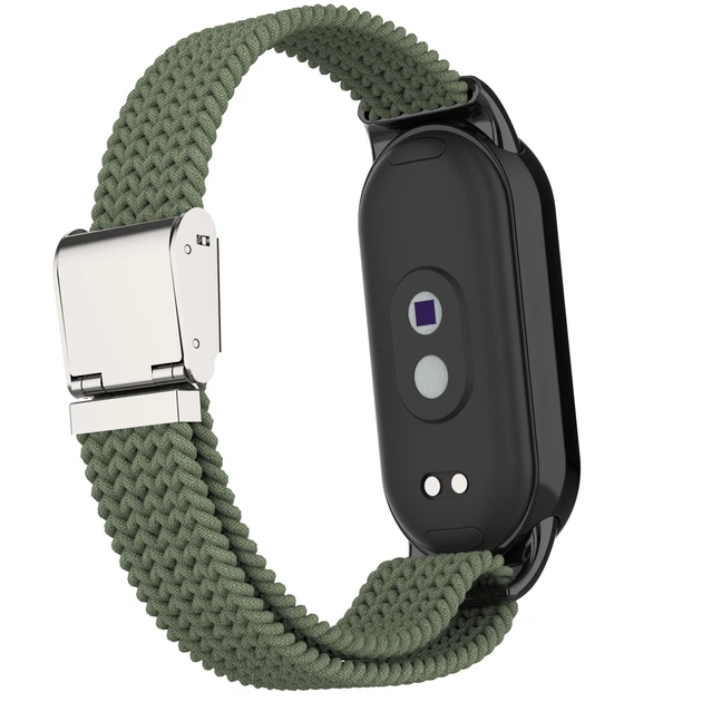 Ремешок для Xiaomi Smart Band 10/9/8, Braided Solo Loop, зеленый, нейлоновый плетеный браслет, эластичный сменный ремешок для фитнес-трекера с надежным креплением, ArmorStandart (ARM86882) - изображение 2