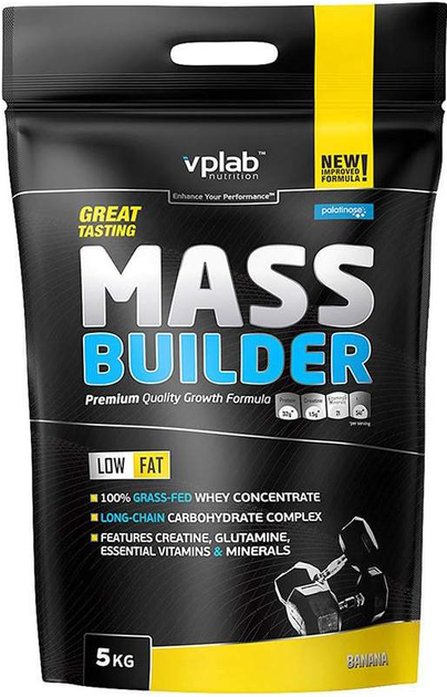 Białko VPLab Mass Builder 5 kg Banan (5060255355404) - obraz 1