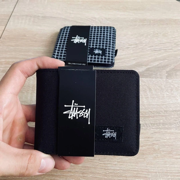 Кошелек Stussy стусси мужской и женский черный 11*8см – Стильные