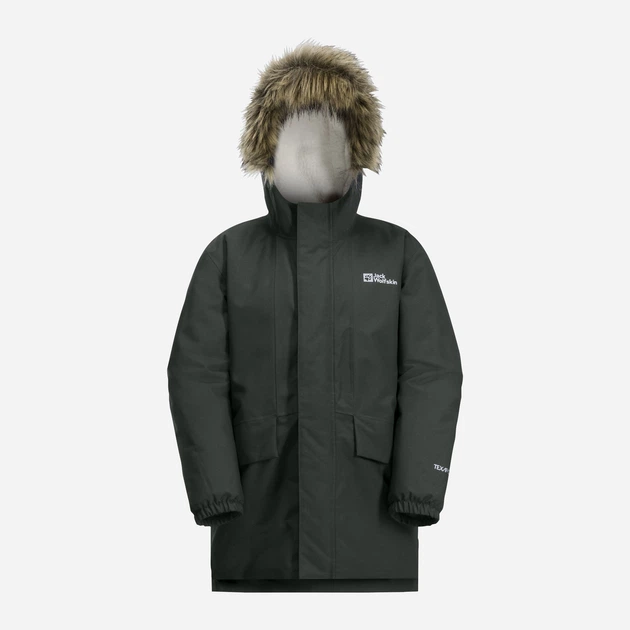 Дитяча зимова куртка-парка довга для хлопчика Jack Wolfskin Cosy Bear Jacket K 1610091_T0137 116 см Зелена (4064886344975) - Фото 5 Дитяча зимова куртка-парка довга для хлопчика Jack Wolfskin Cosy Bear Jacket K 1610091_T0137 116 см Зелена (4064886344975) - зображення 5