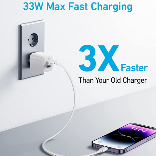 Зарядное устройство - адаптер питания Anker PowerPort 323 33W (Dual-Port USB-C) A2331G21 - Фото 3 Зарядное устройство - адаптер питания Anker PowerPort 323 33W (Dual-Port USB-C) A2331G21 - изображение 3