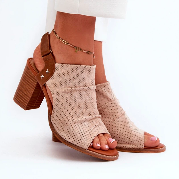 Жіночі босоніжки Rosca 36 Бежеві (5905677182842) - зображення 3