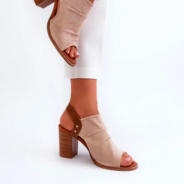 Жіночі босоніжки Rosca 38 Бежеві (5905677182866) - зображення 6