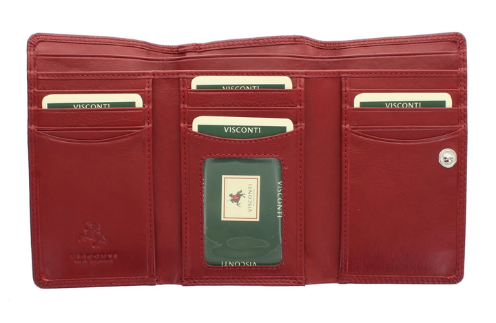 Женский кожаный кошелек Visconti HT32 Picadilly (Red) - изображение 6