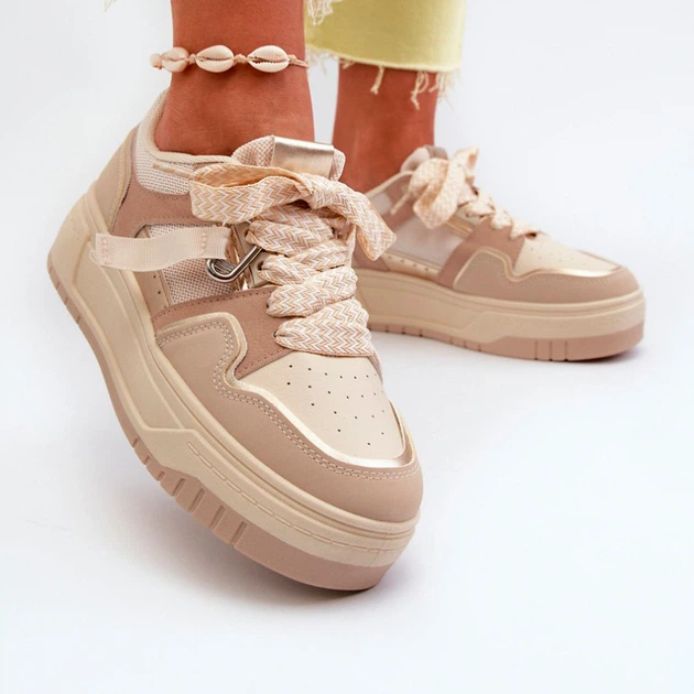 Жіночі снікери Moun 38 Бежеві (5905677180466) - зображення 5