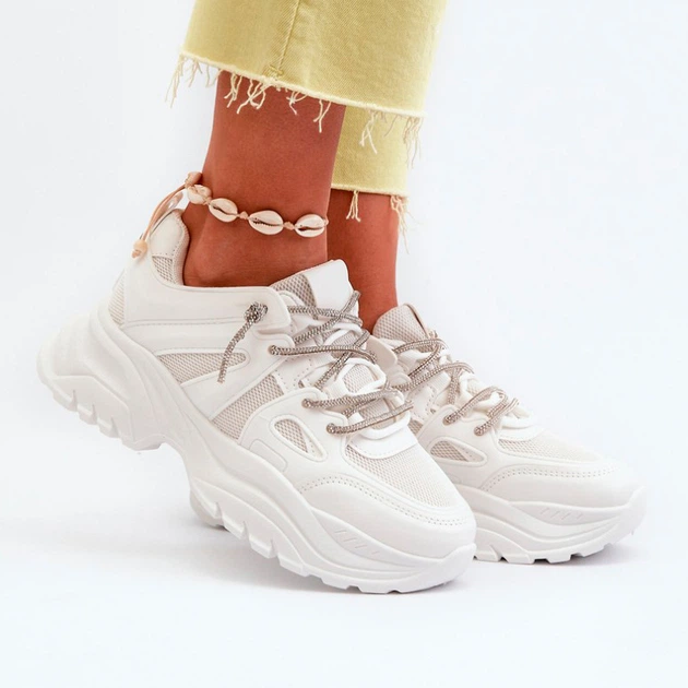 Sneakersy damskie Relissa 39 Białe (5905677180350) - obraz 4