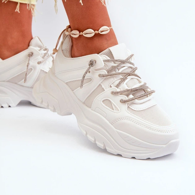 Sneakersy damskie Relissa 39 Białe (5905677180350) - obraz 6