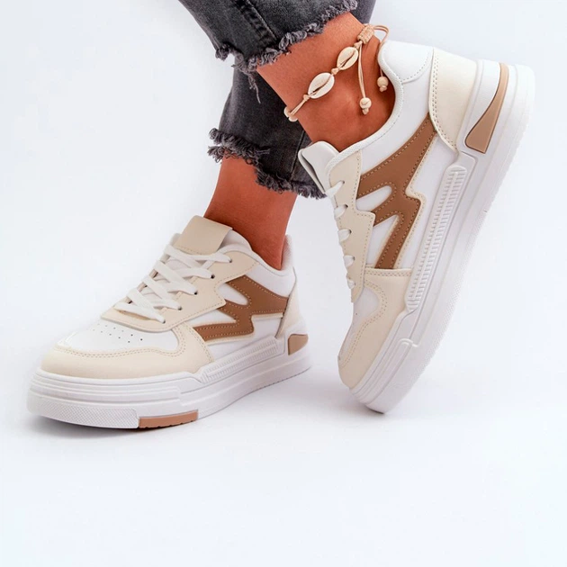 Жіночі снікери Lynnette 40 Бежеві (5905677180060) - зображення 7