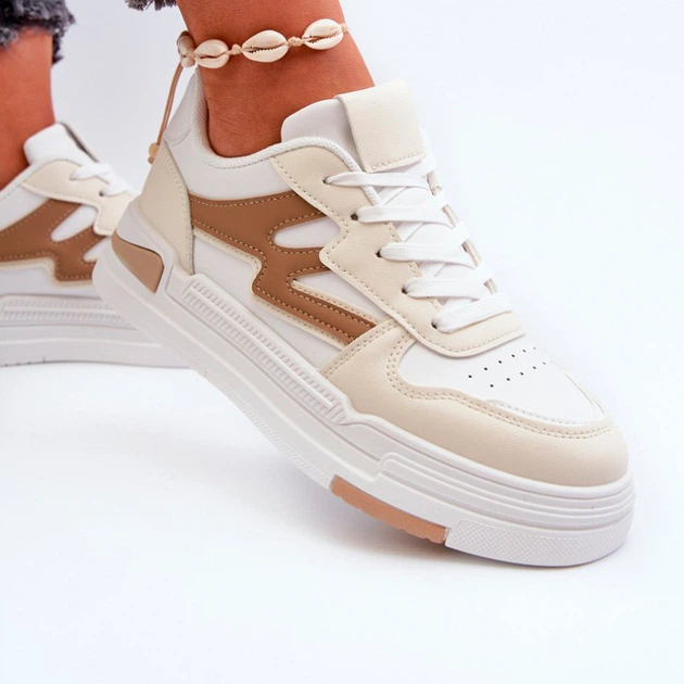 Жіночі снікери Lynnette 39 Бежеві (5905677180053) - зображення 6