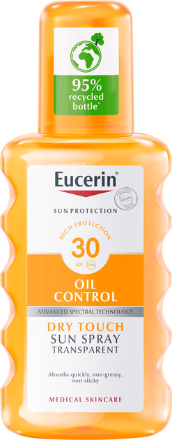 Сонцезахисний спрей для тіла Eucerin Oil Control Transparent SPF30 200 мл (4005800309908) - зображення 1