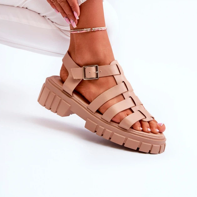 Жіночі сандалії Rosarose 37 Бежеві (5905677175127) - зображення 3