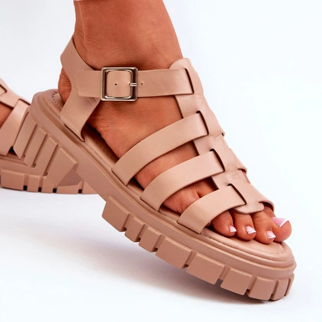 Жіночі сандалії Rosarose 37 Бежеві (5905677175127) - зображення 6