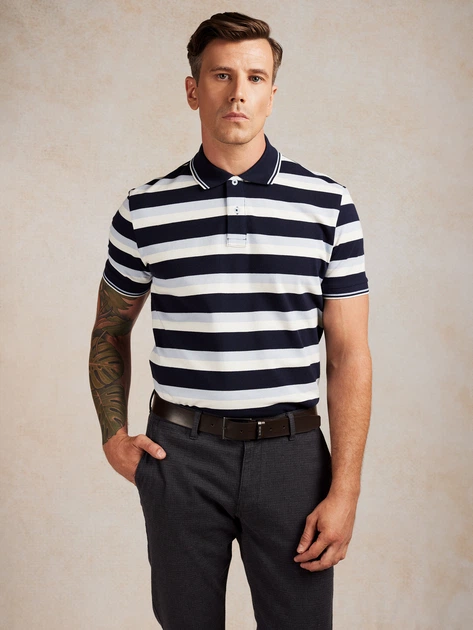 Koszulka polo męska Big Star Seulir 403 2XL Granatowa (5900714767716) - obraz 5