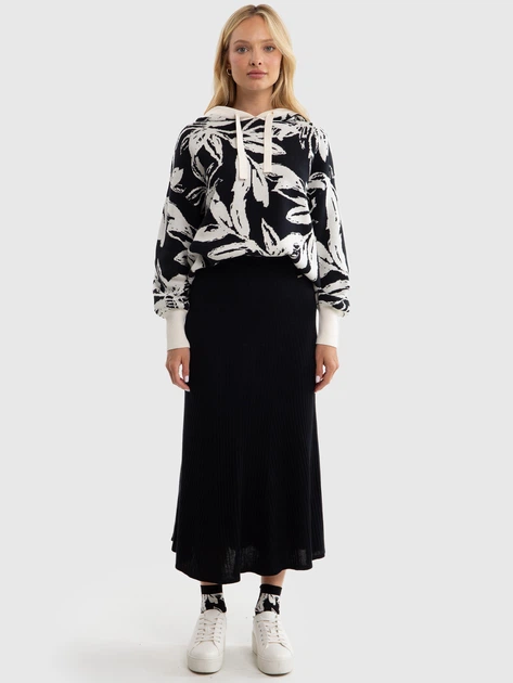 Спідниця міді осіння жіноча Big Star Zizalia 906 L-XL Чорна (5900714768089) - зображення 5