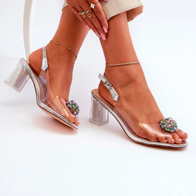 Жіночі босоніжки S.Barski D&A MR38-454 39 Сріблясті (5905677166118) - зображення 3