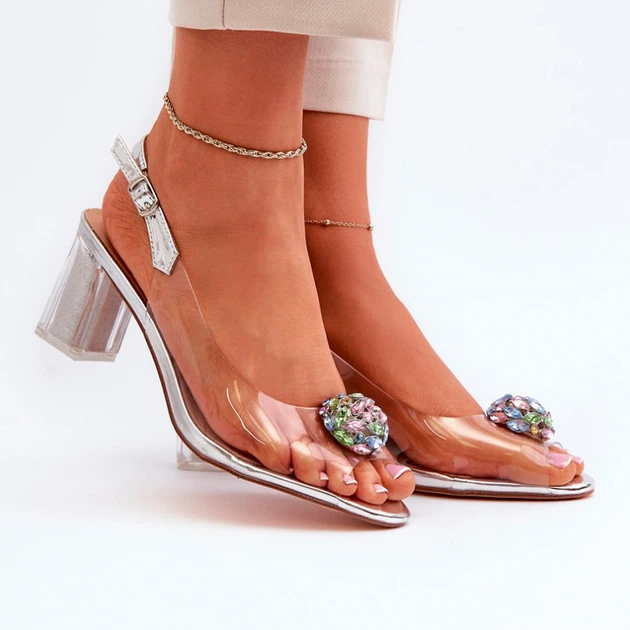 Жіночі босоніжки S.Barski D&A MR38-454 38 Сріблясті (5905677166101) - зображення 4