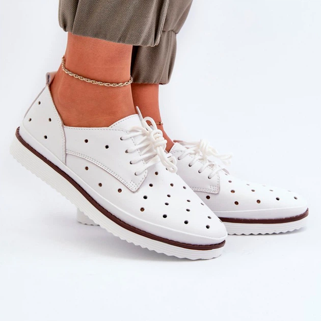 Buty derby damskie S.Barski LR182 38 Białe (5905677164268) - obraz 3