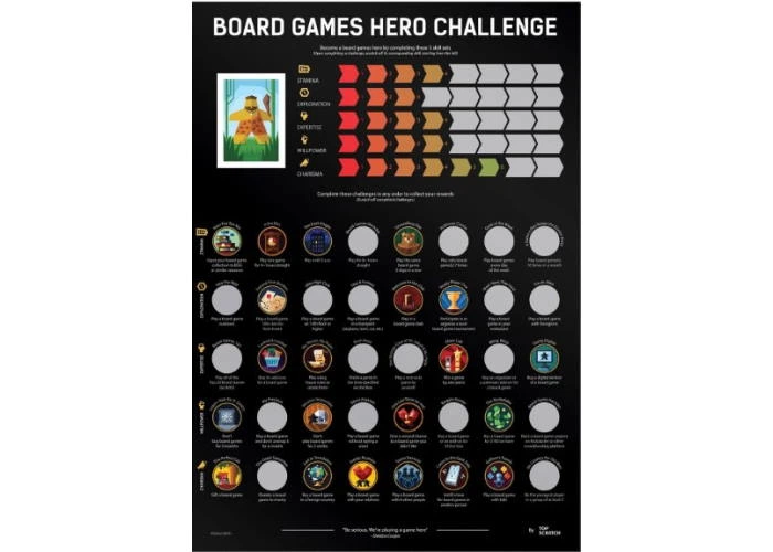Скретч постер Board Games Hero Challenge (англ.) (СП100ДНН) - Фото 1 Скретч постер Board Games Hero Challenge (англ.) (СП100ДНН) - изображение 1