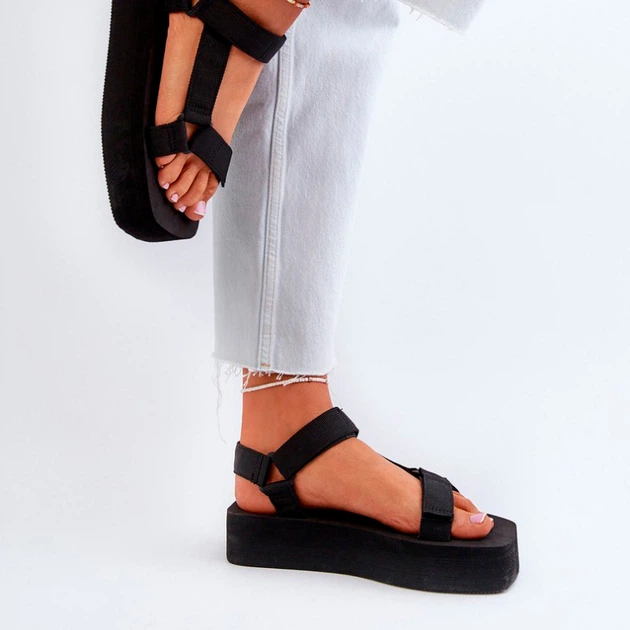 Sandały damskie na platformie Edireda 37 Czarne (5905677159950) - obraz 6
