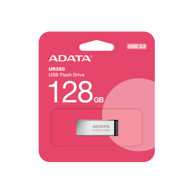 Флеш-накопичувач ADATA USB 3.2 UR 350 128Gb Silver/Black (UR350-128G-RSR/BK) - Фото 2 Флеш-накопичувач ADATA USB 3.2 UR 350 128Gb Silver/Black (UR350-128G-RSR/BK) - изображение 2
