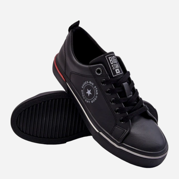 Tenisówki męskie Big Star LL174210 41 Czarne (5900714625313) - obraz 4